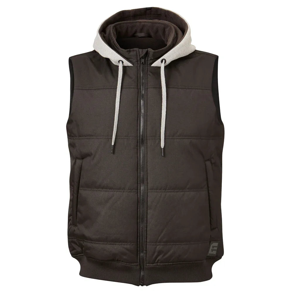 ELEVEN Workwear Quilted Vest with Fleece Hood - RSEA Safety Outlet
